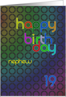 Nephew 19 Birthday card