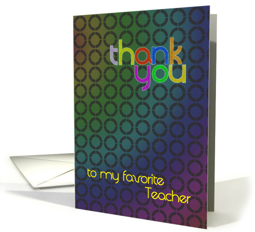 Abstract Thank You Teacher card (696395)