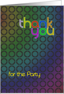 Abstract Thank You For The Party card