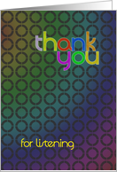 Thank You for Listening card
