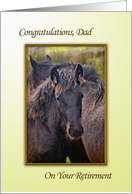 Congratulations Dad on Retirement, with Young Horse card