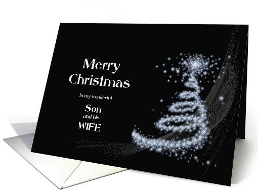 Son and his Wife, Black and White Christmas card (707216)