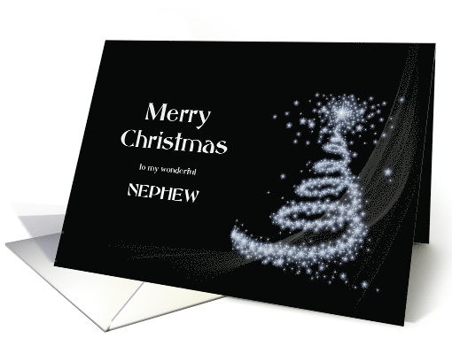 Nephew, Black and White Christmas card (707841)