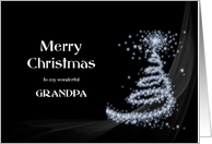 Grandpa, Black and White Christmas card