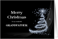 Grandfather, Classy Black and White Christmas card