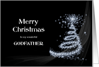 Godfather, Classy Black and White Christmas card