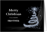 Brother, Minimalist Black and White Christmas card