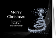 Brother & Family, Minimalist Black and White Christmas card