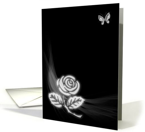 A classy minimalistic black and white note card (709859)