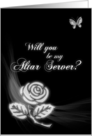 Altar server, A classy minimalistic black and white card