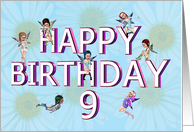 9th Birthday Fairies card