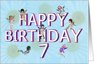 7th Birthday Fairies card