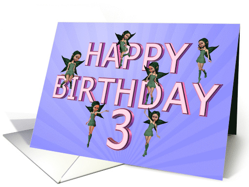 3rd Birthday Fairies card (736240)