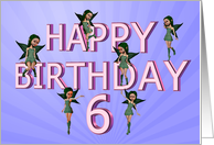 6th Birthday Fairies card