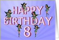 8th Birthday Fairies card