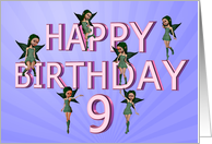 9th Birthday Fairies card