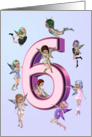 Flower fairies birthday card 6 years old card
