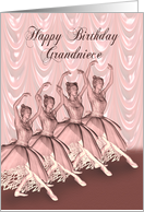 Grandniece Birthday Ballerinas card