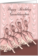Granddaughter Birthday Ballerinas card