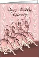 Godmother Birthday Ballerinas card