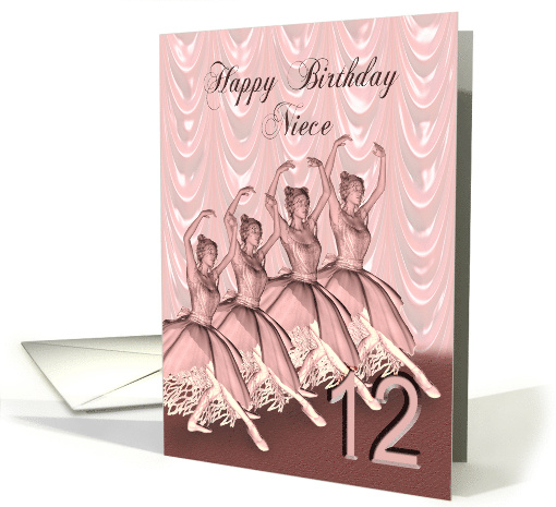 Niece 12th Birthday Ballerinas card (746738)