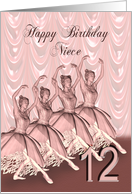 Niece 12th Birthday Ballerinas card