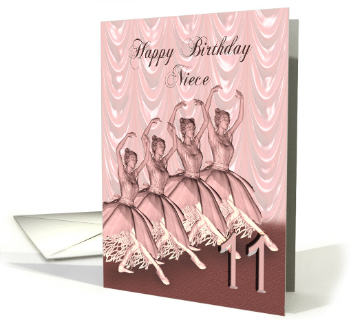 Niece 11th Birthday Ballerinas card (746739)