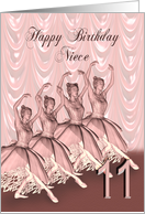Niece 11th Birthday Ballerinas card