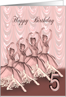 5th Birthday Ballerinas card