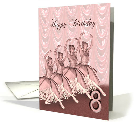 8th Birthday Ballerinas card (746837)