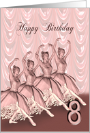 8th Birthday Ballerinas card