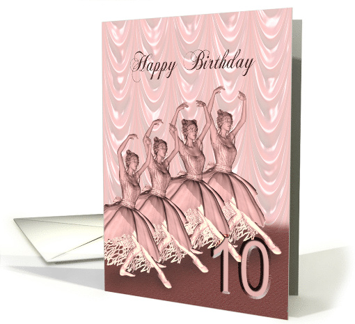 10th Birthday Ballerinas card (746839)