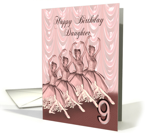Daughter 9th Birthday Ballerinas card (747311)