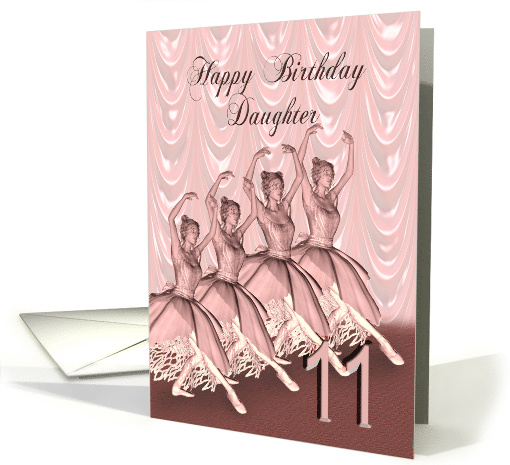 Daughter 11th Birthday Ballerinas card (747313)