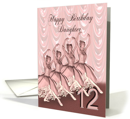 Daughter 12th Birthday Ballerinas card (747314)