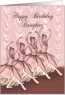 Daughter, a Ballerinas Birthday card