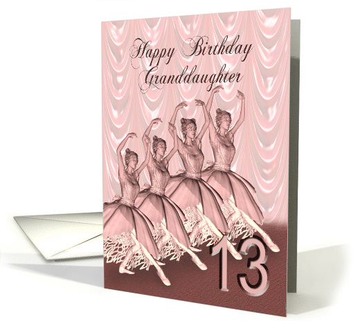 Granddaughter 13th Birthday Ballerinas card (747331)