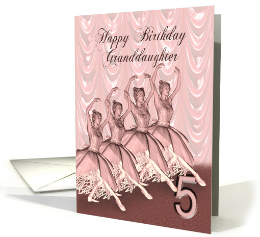 granddaughter 5th Birthday Ballerinas card (747933)