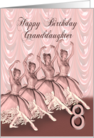 Granddaughter 8th Birthday Ballerinas card