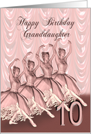 Granddaughter 10th Birthday Ballerinas card
