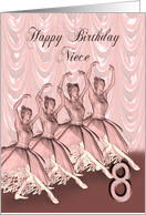 Niece 8th Birthday Ballerinas card