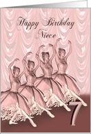 Niece 7th Birthday Ballerinas card