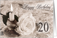 20th Birthday Traditional card