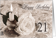 21st Birthday Traditional card