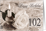 102nd Birthday Traditional card