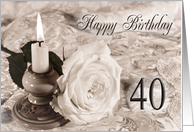 40th Birthday Traditional card