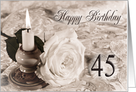 45th Birthday Traditional card