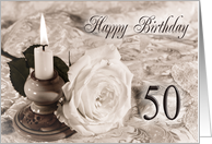 50th Birthday Traditional card