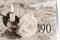 90th Birthday Traditional card