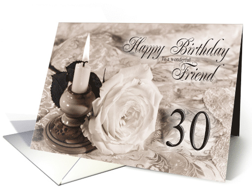 Friend 30th Birthday Traditional card (756664)